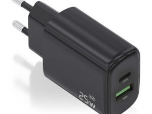 Cargador Pared AISENS Usb-C Usb-A 25W Negro