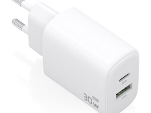 Cargador de Pared AISENS USB-A/C 30W Blanco Cargador de Pared AISENS USB-A/C 30W Blanco
