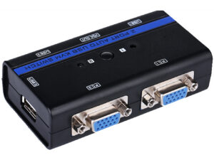 Conmutador AISENS KVM USB 2.0 VGA Negro