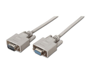 Cable AISENS RS232 DB9/M a DB9/H 1.8m Beige