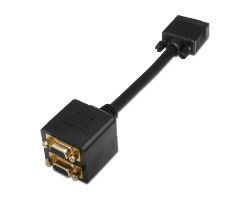 Cable AISENS VGA/M a 2xVGA/H 0.2m Negro