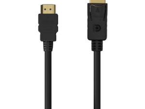Cable AISENS DP/M a HDMI A/M 0.5m Negro