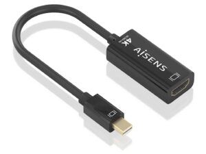 Cable AISENS Mini DP/M a HDMI/H 15cm Negro