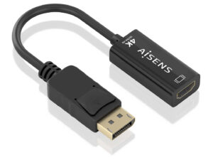 Conversor AISENS DP/M a HDMI/H 15cm Negro
