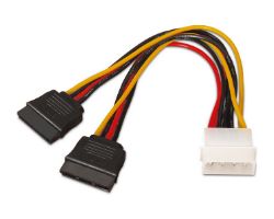 Cable AISENS Molex/M a 2xSATA/M 20cm Cable AISENS Molex/M a 2xSATA/M 20cm