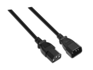 Cable CPU AISENS C13/H a C14/M 1.5m Negro