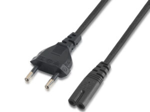 Cable AISENS CEE7/M a C7/H 1.5m Negro
