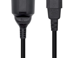 Cable AISENS C14/M a CEE7/H 25cm Negro