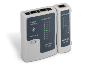 Testeador AISENS para RJ11/RJ12/RJ45 Gris