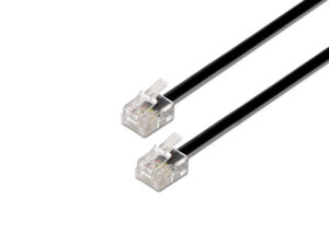 Cable de Teléfono AISENS RJ11 2m Negro