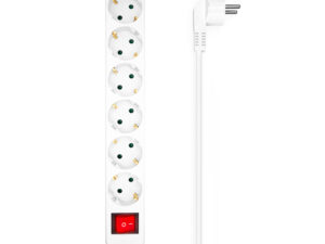 Regleta AISENS 6xSchuko Interruptor Blanca