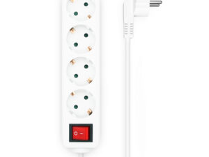 Regleta AISENS 4xSchuko Interruptor Blanca