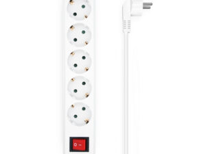 Regleta AISENS 5xSchuko Interruptor Blanca