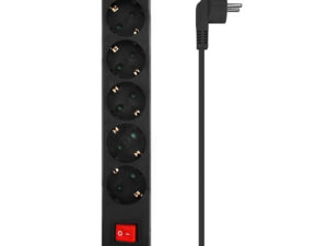 Regleta AISENS 5xSchuko Interruptor Negra