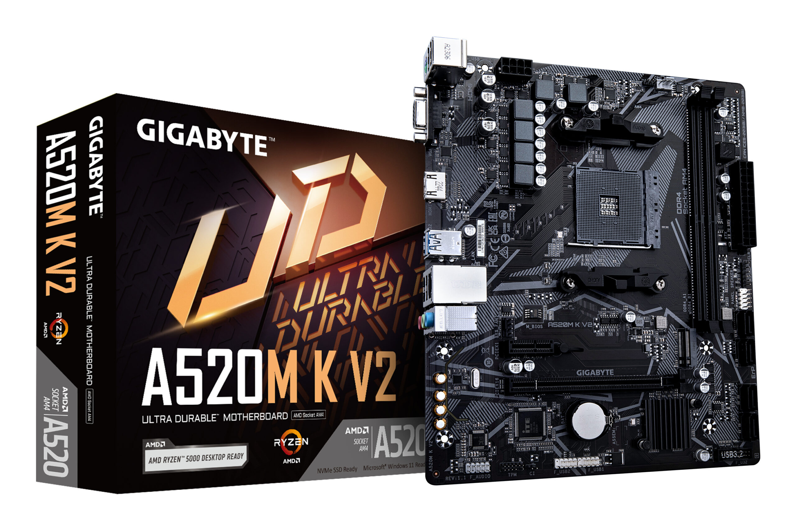 GIGABYTE A520M K V2: (AM4) 2DDR4 HDMI VGA RJ45 mATX GIGABYTE A520M K V2: (AM4) 2DDR4 HDMI VGA RJ45 mATX