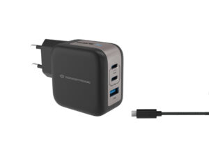 Cargador CONCEPTRONIC USB-A/C 67W Negro Cargador CONCEPTRONIC USB-A/C 67W Negro