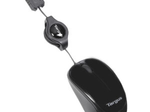 Ratón TARGUS Retráctil USB-A 1000dpi Negro