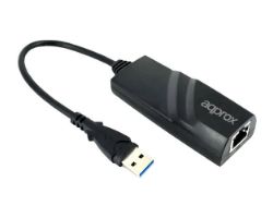Adaptador Approx USB 3.0 a RJ45 Negro