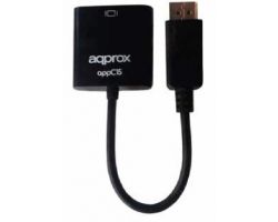 Adaptador Approx DP/M a VGA/H Negro