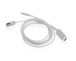 Cable Approx mUSB/M a HDMI/M Blanco