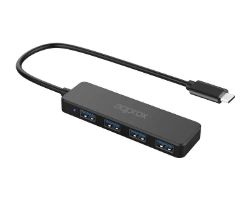 Hub Approx USB-C a 4xUSB-A 3.0 27cm Negro