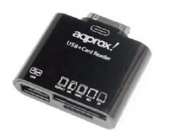Lector Tarjetas Approx USB 2.0 Negro