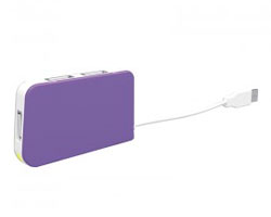 Hub Approx 4xUSB 2.0 Púrpura