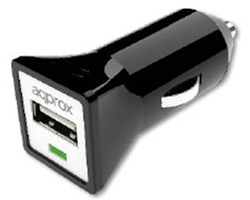 Cargador de Coche Approx USB 5V 1A Negro