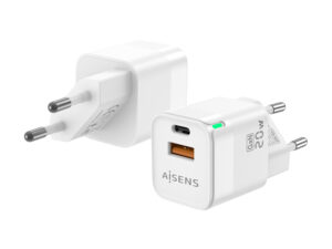 Cargador Pared AISENS Usb-C Usb-A 20W