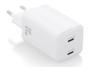 Cargador AISENS 2xUSB-C 65W Blanco