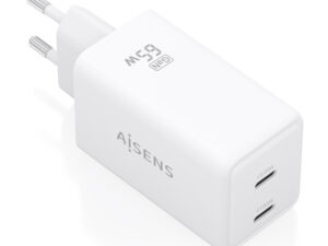 Cargador Pared AISENS GaN 65W 2xUSB-C
