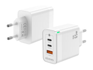 Cargador Pared AISENS 2Usb-C Usb-A 65W