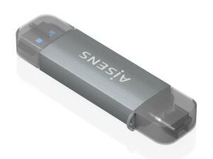 Lector Tarjetas AISENS USB-A/C 3.0 Gris