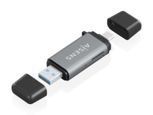 Lector Tarjetas AISENS USB-A/C 3.0 Gris