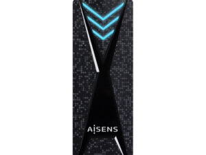 Caja AISENS SSD M.2 USB-C 3.1 RGB Negra