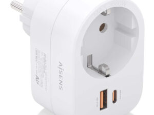 Enchufe AISENS 1Toma 1Usb-C PD 1Usb-A