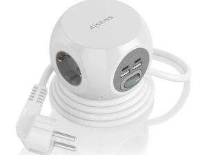 Regleta AISENS 3Schuko 4USB Interruptor