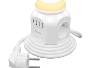 Regleta AISENS 4xSchuko 4xUSB Blanca