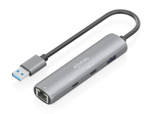 Hub AISENS USB-A a 1USB-A/2USB-C/1RJ45