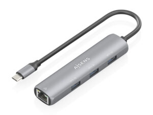 Dock AISENS USB-C a 3xUSB-A/1xRJ45 Gris