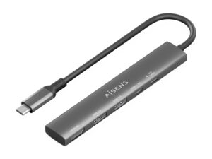 Docking AISENS 5en1 USB-C Gris