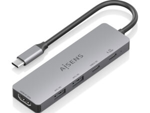 Docking AISENS 5en1 USB-C 4K/60Hz Gris