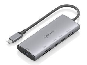 Docking AISENS 6en1 USB-C 4K/60Hz Gris