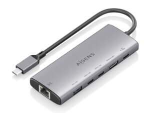 Docking AISENS 6en1 USB-C 4K/60Hz Gris