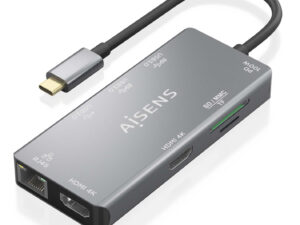 Dock AISENS USB-C a HDMI/USB/PD Gris