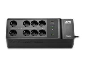 S.A.I. APC 500VA 300W 8xSchuko USB Negra
