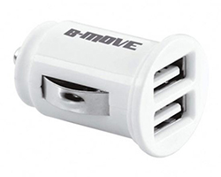 Cargador de Coche B-MOVE 2xUSB-A 2.0 Blanco