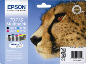 Tinta Epson T0715 Pack Negro/Tricolor