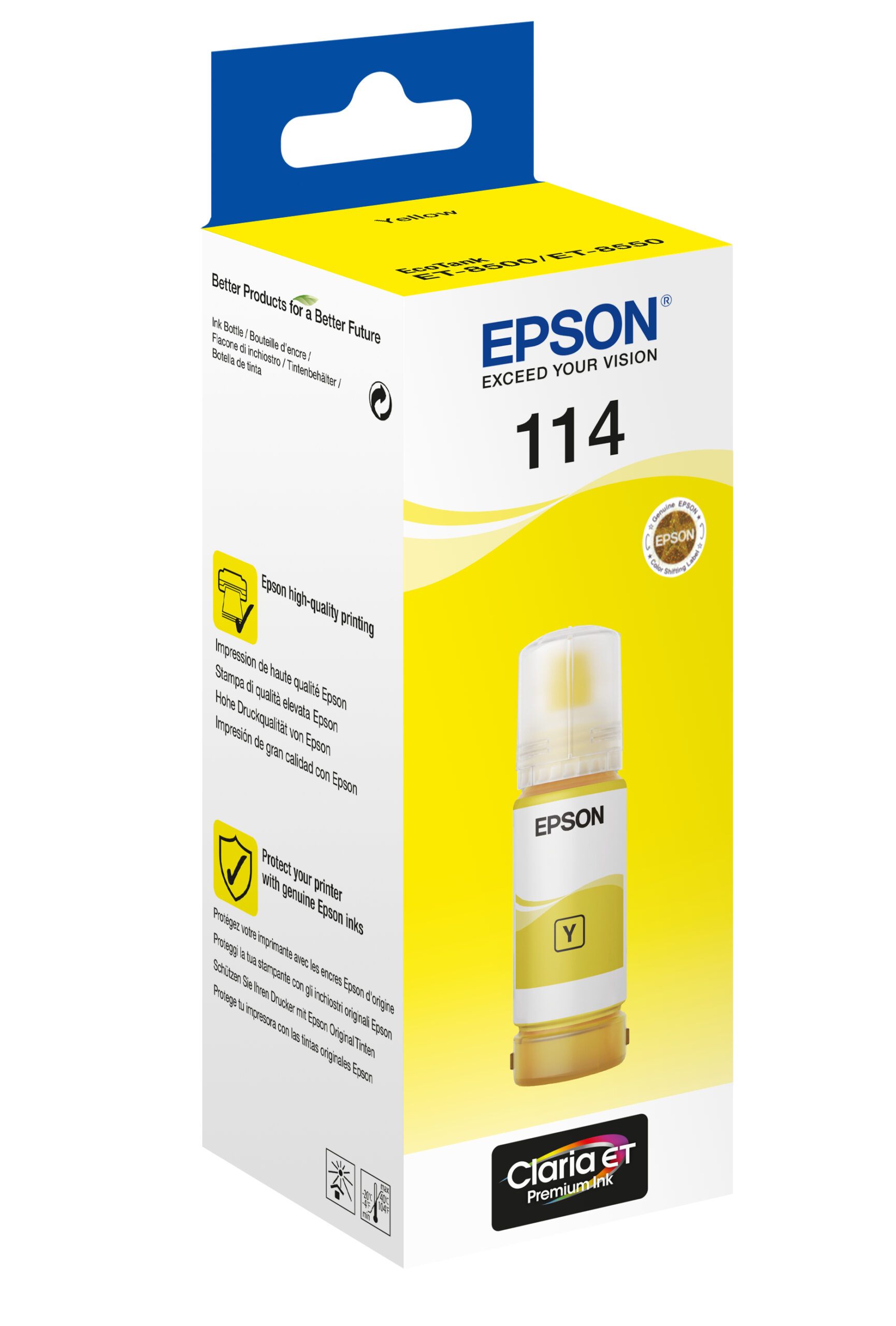 Botella de Tinta Epson 114 Amarillo 70ml Botella de Tinta Epson 114 Amarillo 70ml