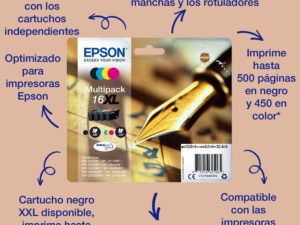 Tinta Epson 16 T1621 Negro 5.4ml 175 pág